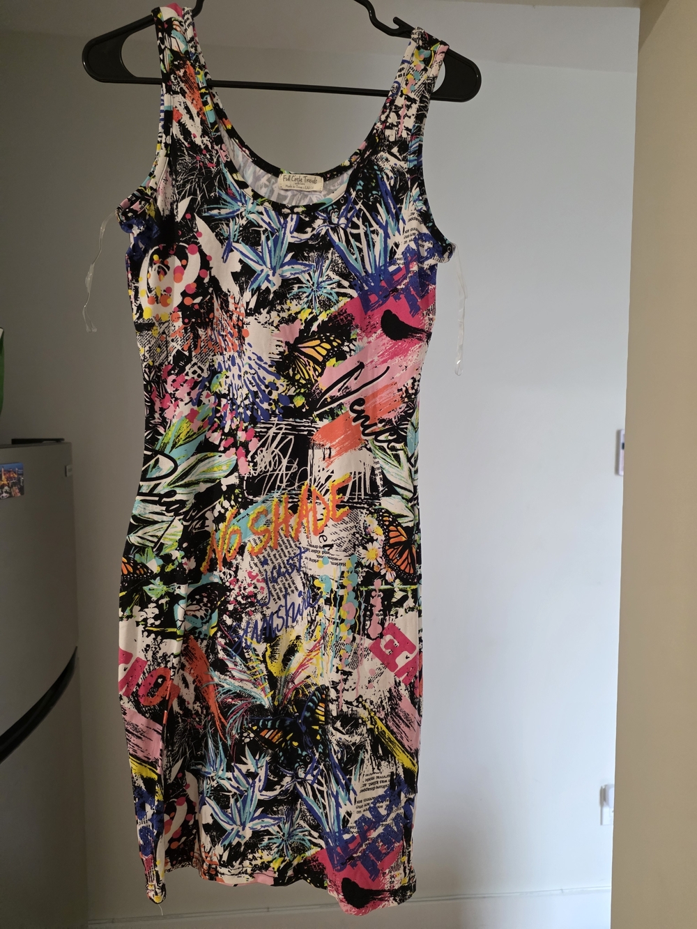Vibrant Multicolor Graphic Tank Dress - Casual Summer Style